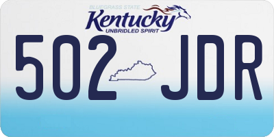 KY license plate 502JDR