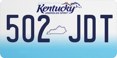 KY license plate 502JDT