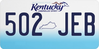 KY license plate 502JEB