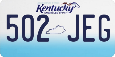 KY license plate 502JEG