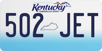 KY license plate 502JET