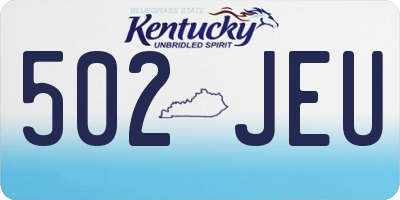 KY license plate 502JEU