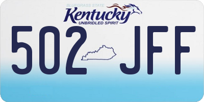 KY license plate 502JFF