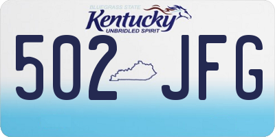 KY license plate 502JFG