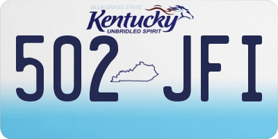 KY license plate 502JFI