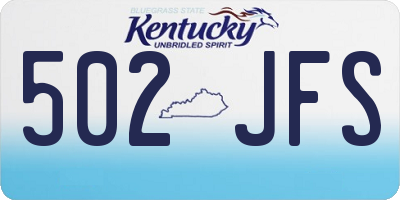 KY license plate 502JFS