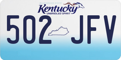 KY license plate 502JFV