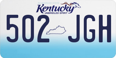 KY license plate 502JGH