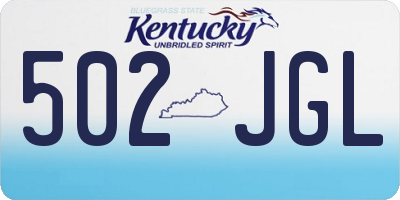 KY license plate 502JGL