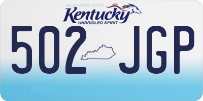 KY license plate 502JGP