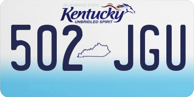 KY license plate 502JGU