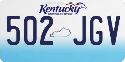 KY license plate 502JGV