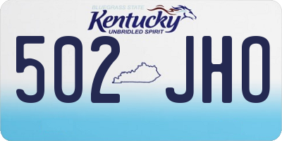 KY license plate 502JHO