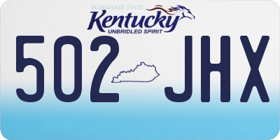 KY license plate 502JHX