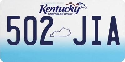 KY license plate 502JIA