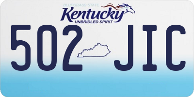 KY license plate 502JIC