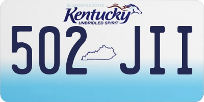 KY license plate 502JII