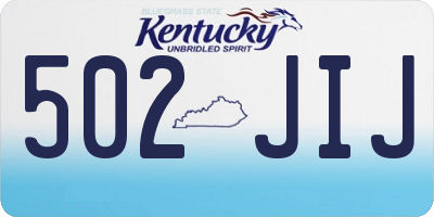 KY license plate 502JIJ
