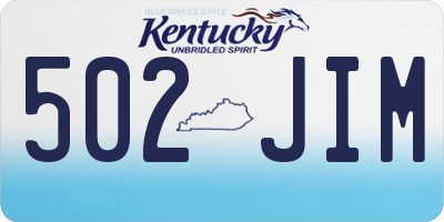 KY license plate 502JIM