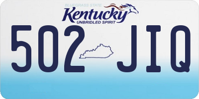 KY license plate 502JIQ