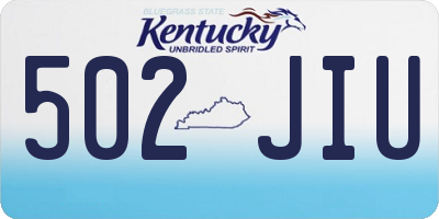 KY license plate 502JIU