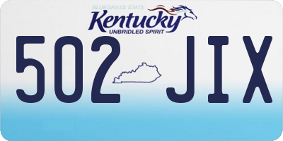 KY license plate 502JIX