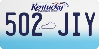KY license plate 502JIY
