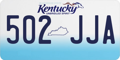 KY license plate 502JJA