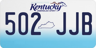 KY license plate 502JJB