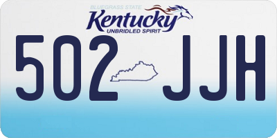 KY license plate 502JJH