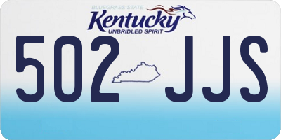 KY license plate 502JJS