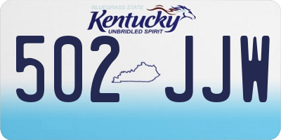KY license plate 502JJW