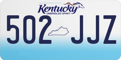KY license plate 502JJZ