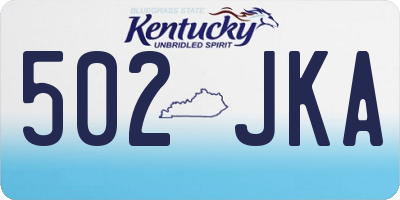 KY license plate 502JKA