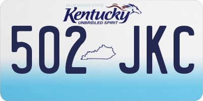 KY license plate 502JKC