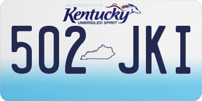 KY license plate 502JKI