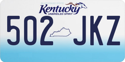 KY license plate 502JKZ