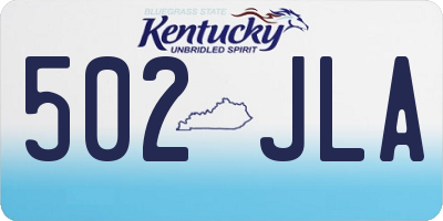 KY license plate 502JLA