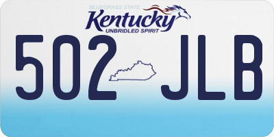 KY license plate 502JLB