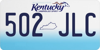 KY license plate 502JLC