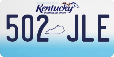 KY license plate 502JLE