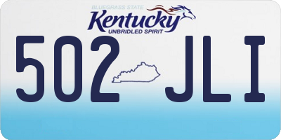 KY license plate 502JLI