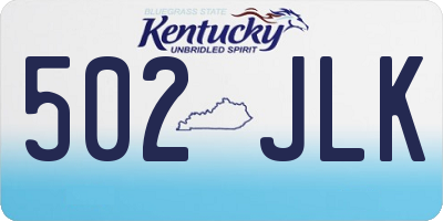 KY license plate 502JLK