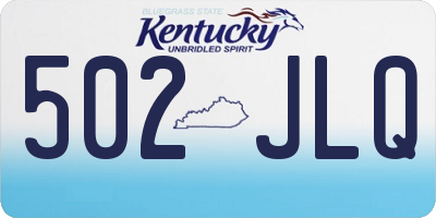 KY license plate 502JLQ