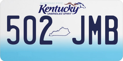 KY license plate 502JMB
