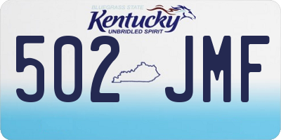 KY license plate 502JMF