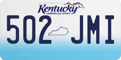 KY license plate 502JMI