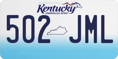 KY license plate 502JML