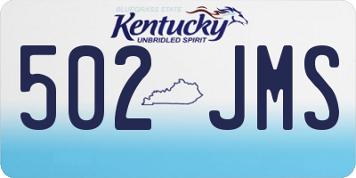 KY license plate 502JMS