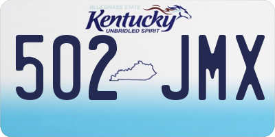 KY license plate 502JMX